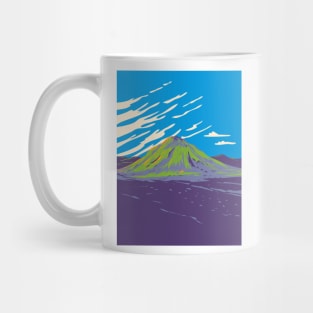 Maelifell Volcano in Southern Iceland WPA Art Deco Poster Mug